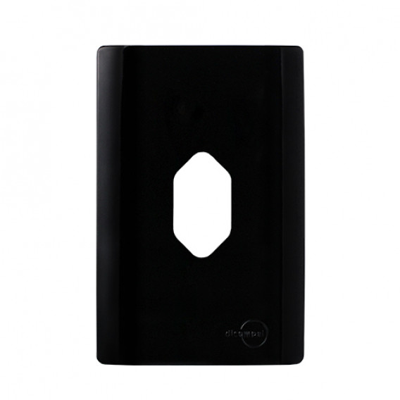 Placa p/ 1 Tomada Vertical 4x2 - Novara Preto Brilhante Placa p/ 1 Tomada Vertical 4x2 - Novara Preto Brilhante